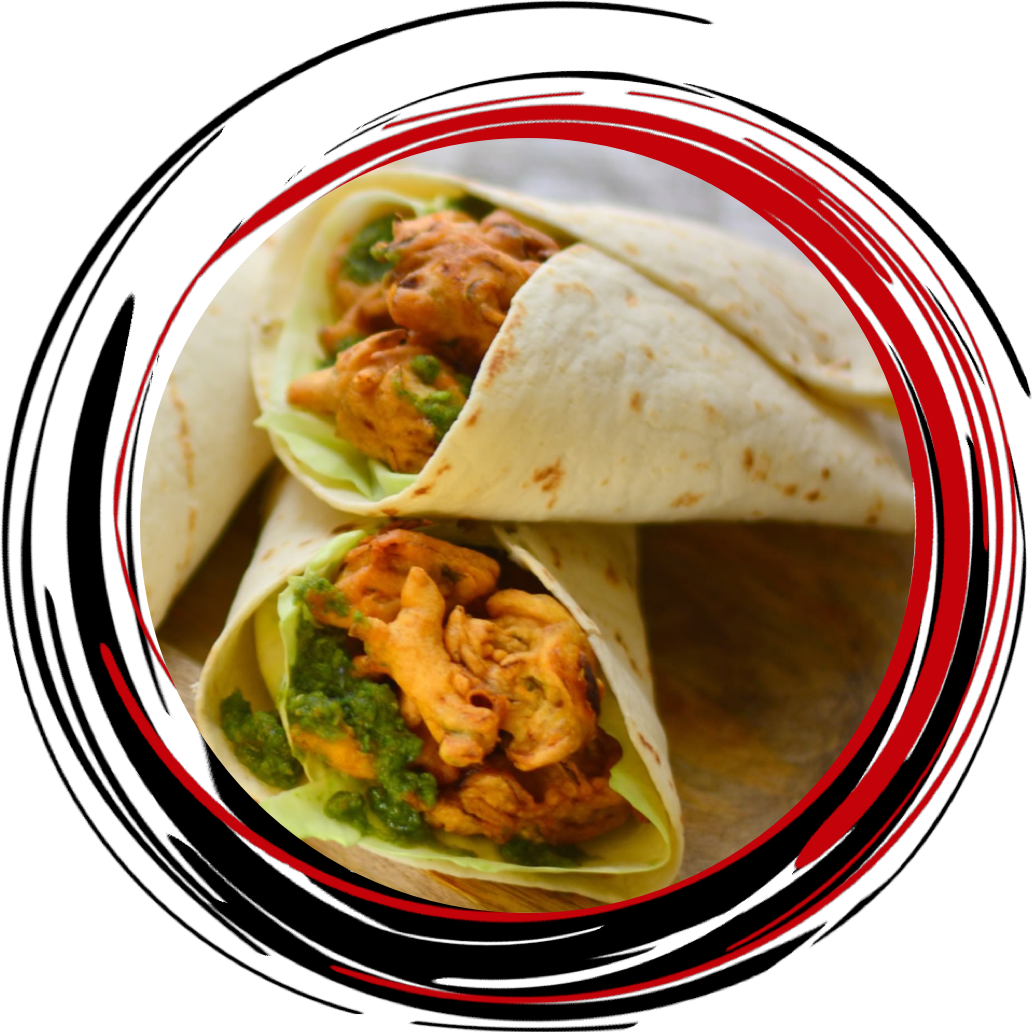 ONION BHAJI WRAPZ (V)